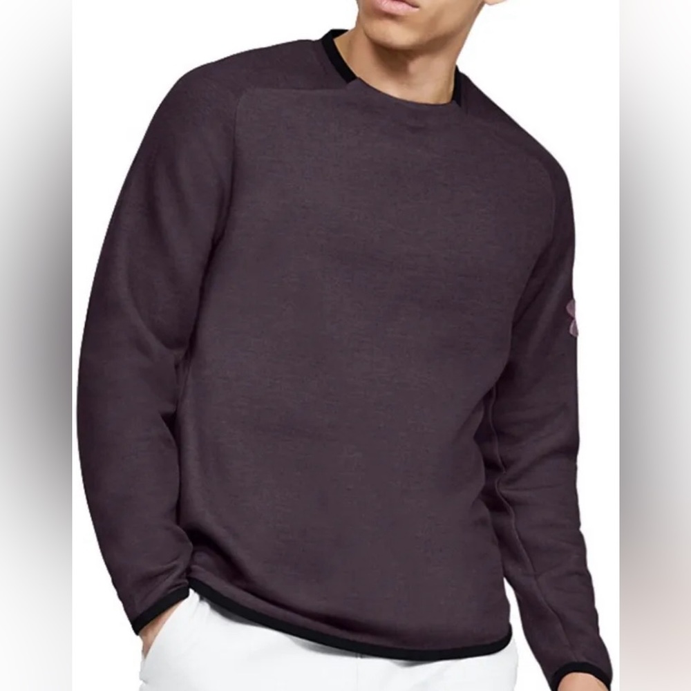 Under Armour Mens Purple Move Light Crew ColdGear Tee Sweatshirt 3XL 1346652 520